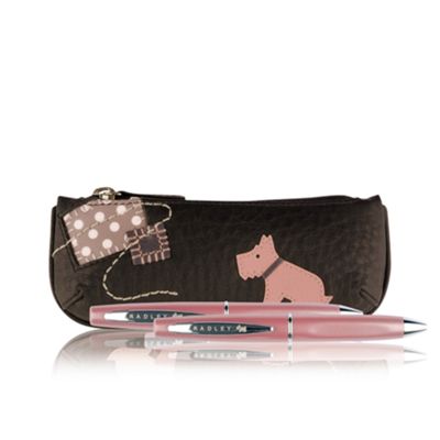 Black pencil case & pen set