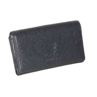 Black embossed logo purse