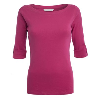 Pink 3/4 sleeved t-shirt