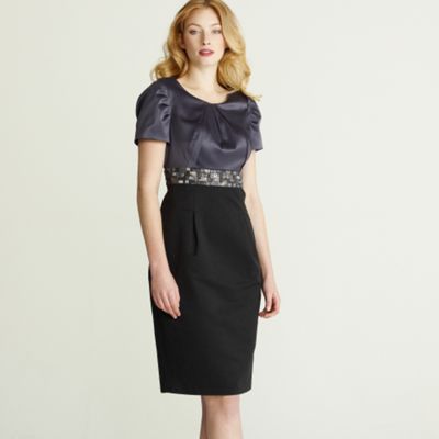 Beaded waist shift dress