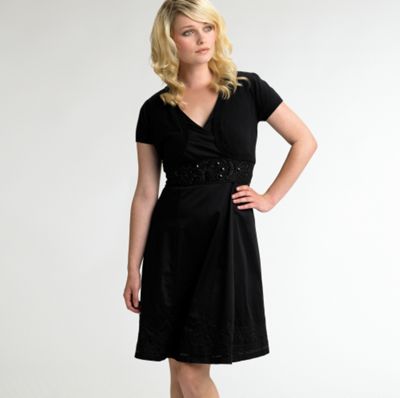 Black stone embellished dress