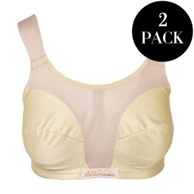 Shock Absorber Pack of two natural B109 sports bras