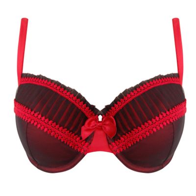 Ultimo Red Frou Frou balcony bra D-G