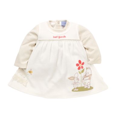 Character White Winnie the pooh velour pini dress set