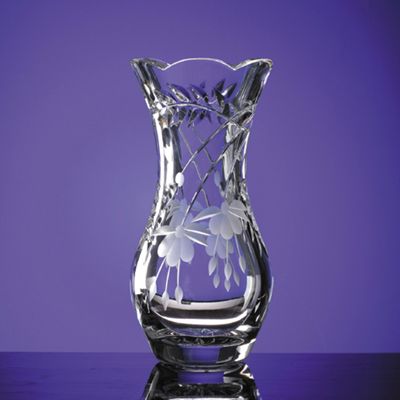 Crystal 'Falling Stars' stars rose vase
