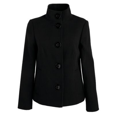 Petite black plain swing coat Was £60.00 Now Only £35.00 @ Debenhams