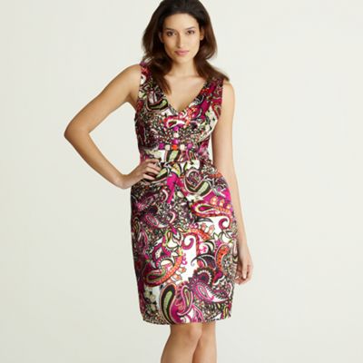 Pink paisley print tulip dress