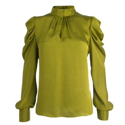 J by Jasper Conran Lime Green keyhole puff sleeved blouse