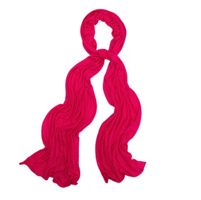 Neon pink jersey scarf