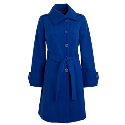 Blue asymmetric coat