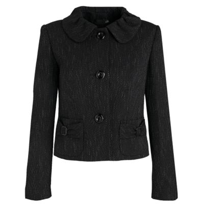 Collection Black short textured jacket
