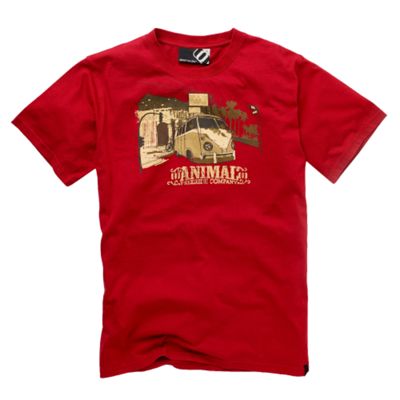 Animal Red bus print t-shirt