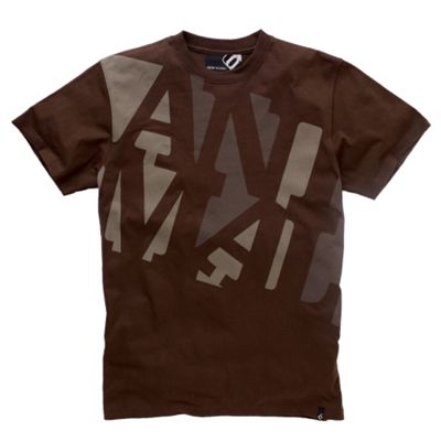 Animal Brown large typed print t-shirt