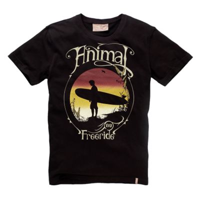 Animal Black surfer print t-shirt