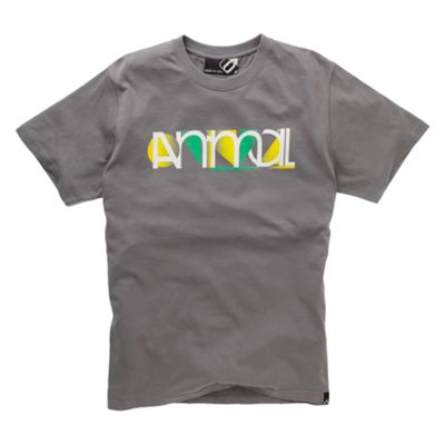 Animal Grey shaded chest logo print t-shirt