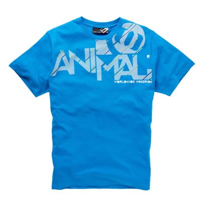 Animal Blue multi lined shoulder print t-shirt