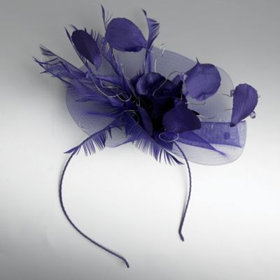 Purple hidden gem fascinator