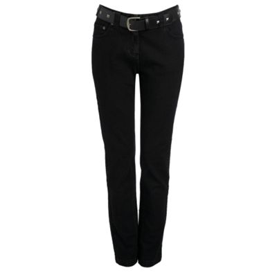 Black skinny `cougar` jeans