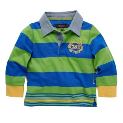 St George by Duffer Multi block striped rugby shirt