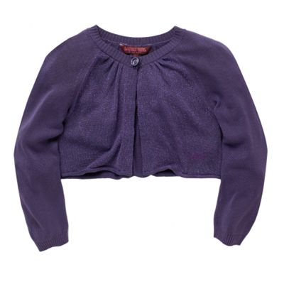 Purple glitter knitted cardigan