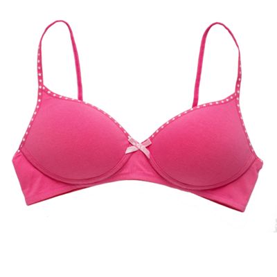 Pink moulded bra