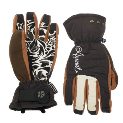 Chocolate 'Auerlia' ski gloves