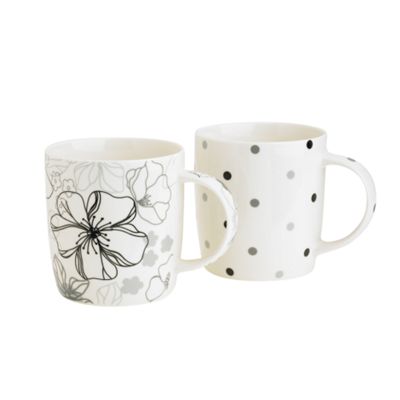 Floral dots mug set