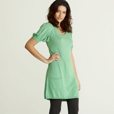 Green knitted dress