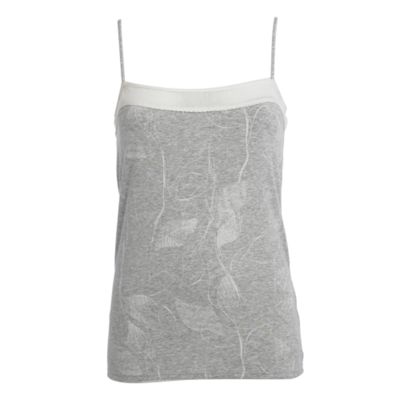 Light grey leaf print camisole