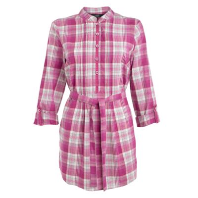 Pink oversized check shirt