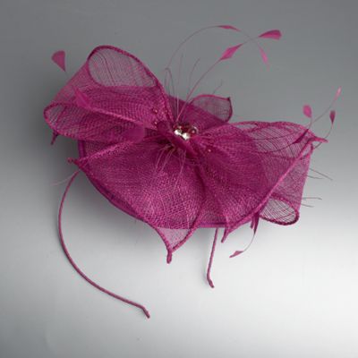 Purple fascinator head band