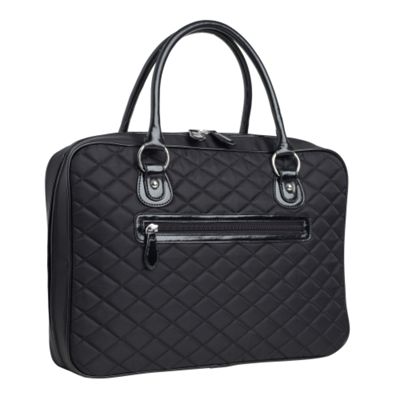 Black Quilted Laptop Bag