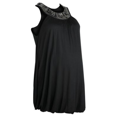 Maternity black embellished neck top