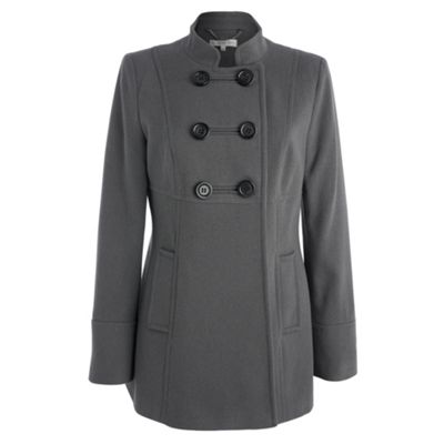 Rocha.John Rocha Charcoal military button coat �42.50