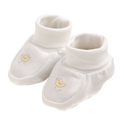 Babys white chick booties