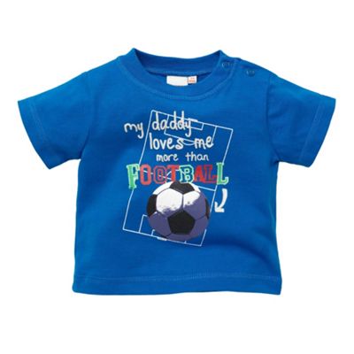 Blue football slogan t-shirt