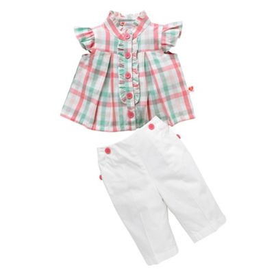Junior J by Jasper Conran Pink gingham blouse and trousers