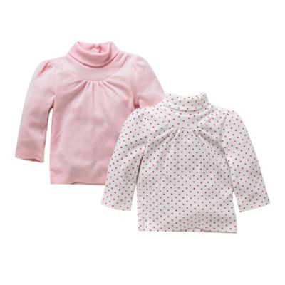 Pack of two pink roll neck tops