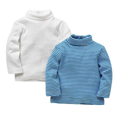 Pack of two blue roll neck tops