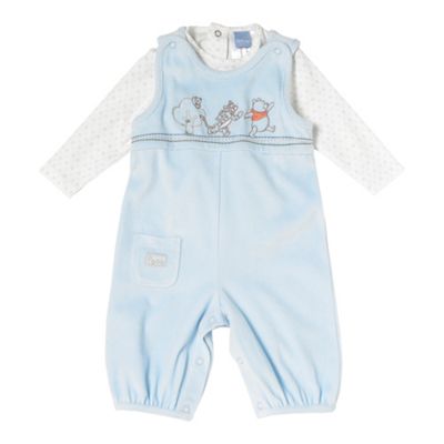 Character Winnie the Pooh velour dungarees set