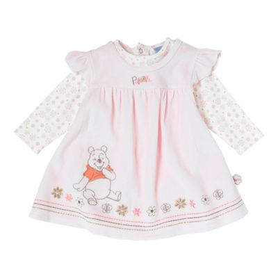 Winnie the Pooh velour pinafore dress set