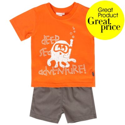 bluezoo Babys octopus t-shirt and shorts set