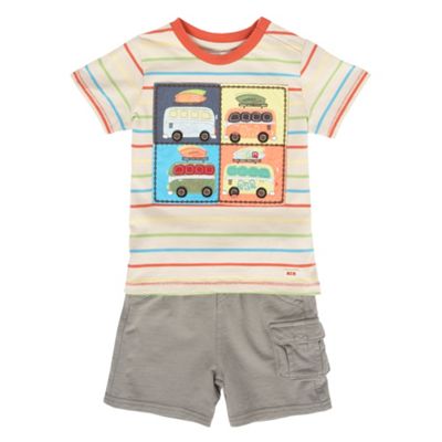 Rocha.John Rocha Babys beige applique campervan t-shirt and