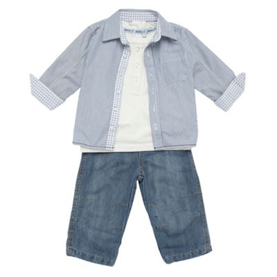 Babys shirt, t-shirt and jeans set