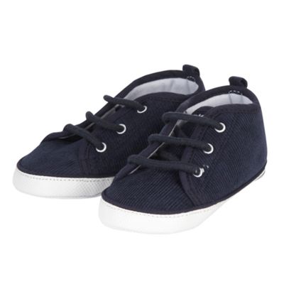 Baby's navy cord booties