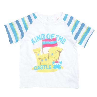 bluezoo Babys white sandcastle motif t-shirt