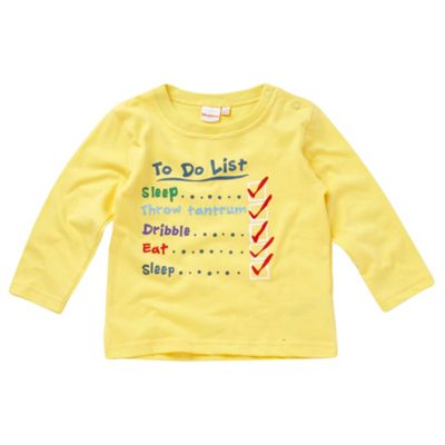 Babies yellow 'To Do List' top                                                                                                  
