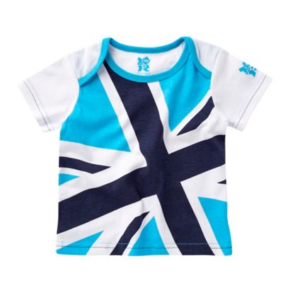 Team GB Babys blue Union Jack t-shirt