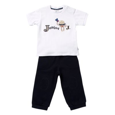 J by Jasper Conran Babys navy Humpty Dumpty t-shirt and jogging