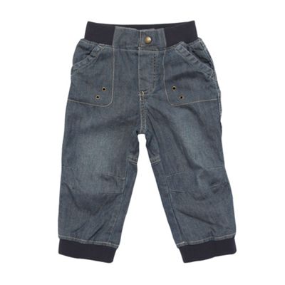Babys navy cuffed jeans